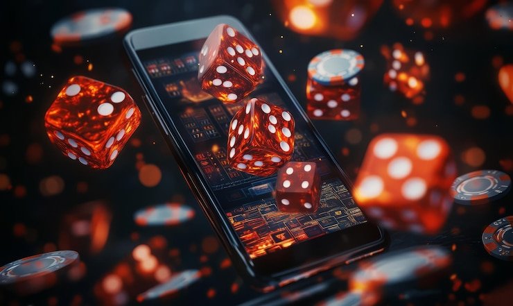 Antarmuka Perpustakaan Game untung308 menampilkan kategori slot, live-dealer, dan esports
